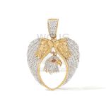 Diamond Eagle Head In Wings Pendant 0.41 ct. 10k Yellow Gold