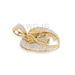 Diamond Eagle Head In Wings Pendant 0.41 ct. 10k Yellow Gold