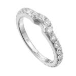 Diamond Wedding band   0.80 ct. 14K white gold