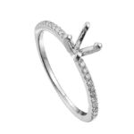 Diamond Ring  0.11 ct. 14K White Gold 		