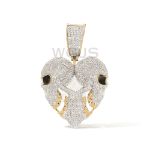 Diamond Unique Heart Pendant 1.01 ct. 10k Yellow Gold