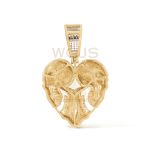 Diamond Unique Heart Pendant 1.01 ct. 10k Yellow Gold