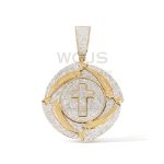 Diamond Cross Medallion 0.83 ct. 10k Yellow Gold