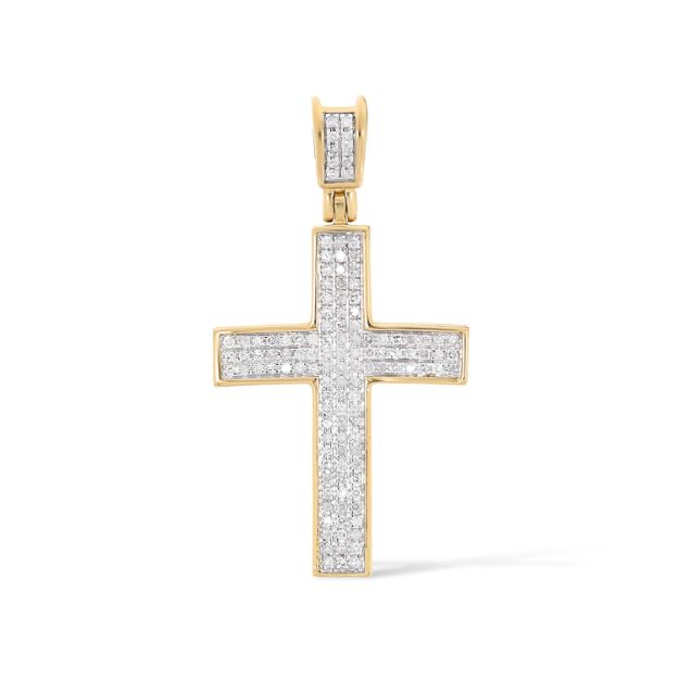 Diamond Cross Pendant 0.28 ct. 10k Yellow Gold