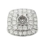 Diamond Ring 2.74 ct. 14K White Gold 8.48 g