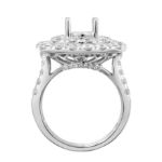 Diamond Ring 2.74 ct. 14K White Gold 8.48 g