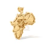 Diamond Africa Lion Head Pendant 0.70 ct. 10k Yellow Gold 11.06 g