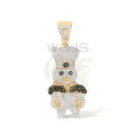 Diamond Doughboy Moneybags Pendant 0.88 ct. 10k Yellow Gold