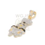 Diamond Doughboy Moneybags Pendant 0.88 ct. 10k Yellow Gold