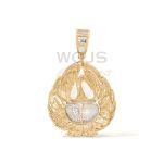 Diamond Swan Pendant 0.97 ct. 10k Yellow Gold