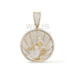 Diamond Angel Medallion 0.79 ct. 10k Yellow Gold