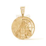 Diamond Jesus Halo Medallion 1.46 ct. 10k Yellow Gold