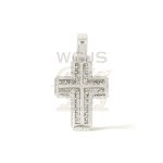 Diamond Cross Pendant 1.96 ct. 14k White Gold