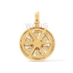 Round Design Diamond Pendant 3.03 ct. 14k Yellow Gold