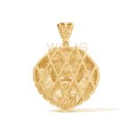 Diamond Lion Head Pendant 2.75ct. 10k Yellow Gold