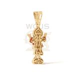 Diamond Enamel Baby Jesus 0.45 ct. 14k Yellow Gold