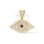 Diamond Eye Pendant 1.17 ct. 10k Yellow Gold