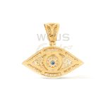 Diamond Eye Pendant 1.17 ct. 10k Yellow Gold