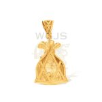 Diamond Moneybag Bitcoin Pendant 0.43 ct. 10k Yellow Gold