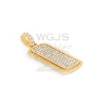 Diamond Dogtag Pendant 1.65ct. 14k Yellow Gold