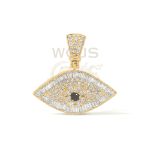 Diamond Eye Pendant 1.20 ct. 14k Yellow Gold