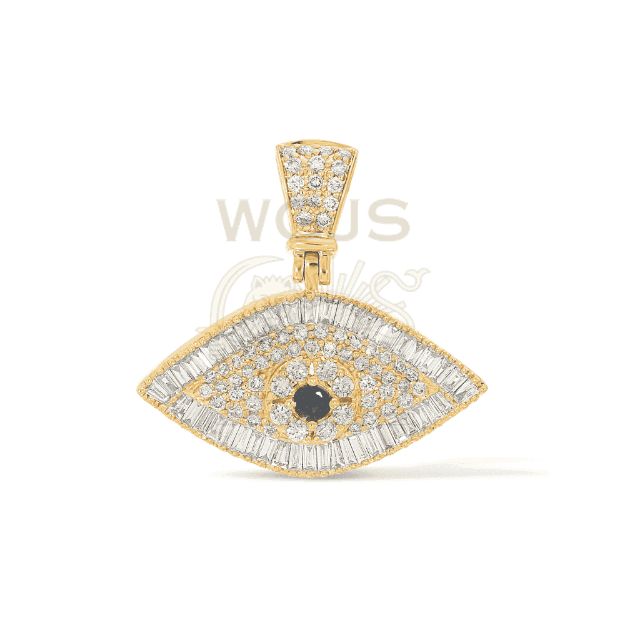 Diamond Eye Pendant 1.20 ct. 14k Yellow Gold