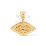 Diamond Eye Pendant 1.20 ct. 14k Yellow Gold