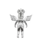 Diamond Baby Angel Pendant 1.75ct 14K White Gold