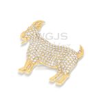 Diamond Goat Pendant 1.75 ct. 10k Yellow Gold