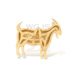 Diamond Goat Pendant 1.75 ct. 10k Yellow Gold