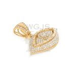 Diamond Eye Pendant 1.95 ct. 10k Yellow Gold