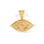 Diamond Eye Pendant 1.95 ct. 10k Yellow Gold