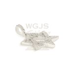 Diamond Star of David Pendant 1.10 ct. 14k White Gold