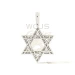 Diamond Star of David Pendant 1.10 ct. 14k White Gold