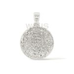 Baguette Diamond Flash Medallion 3.15 ct. 14k White Gold