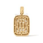 Baguette Diamond Rectangle Design Pendant 3.90 ct. 10k Yellow Gold