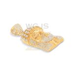 Diamond Jesus Head Pendant 3.72 ct. 10k Yellow Gold