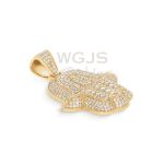 Diamond Hamza Hand Pendant 2.35 ct. 10k Yellow Gold