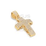 Diamond Cross Pendant 1.35 ct. 10k Yellow Gold