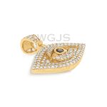 Diamond Blue Eye Pendant 1.70 ct. 14k Yellow Gold