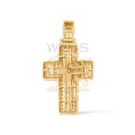 Diamond Cross Pendant with Enamel Jesus 2.60 ct. 10k Yellow Gold