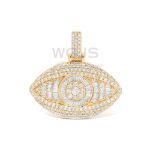 Diamond Eye Pendant 2.60 ct. 14k Yellow Gold