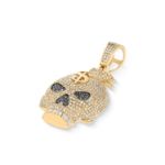 Diamond Skull Pendant  1.24 ct.  10k yellow gold