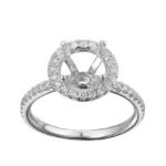 Diamond Engagement Mounting Ring 0.30 ct. 14K White Gold