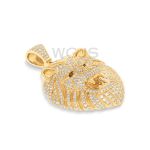 Diamond Lion Head Pendant 2.00 ct. 14k Yellow Gold