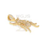 Diamond Ant Pendant 0.85 ct. 10k Yellow Gold