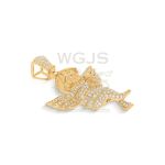 Diamond Angel Pendant 2.50 ct. 10k Yellow Gold