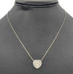 Baguette Diamond Heart Pendant with Gold Chain 0.63ct 14K Yellow Gold