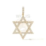 Diamond 6 Point Star Of David Pendant 3.26 ct. 10k Yellow Gold