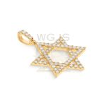 Diamond 6 Point Star Of David Pendant 3.26 ct. 10k Yellow Gold